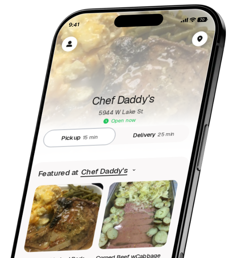 Chef Daddy's app preview