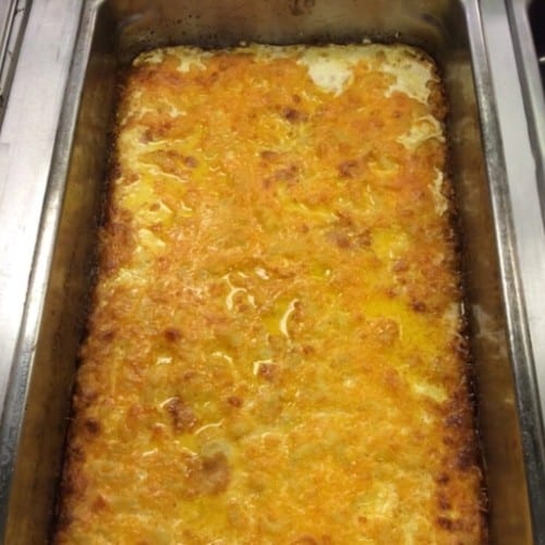 Full Pan Baked Macaroni.